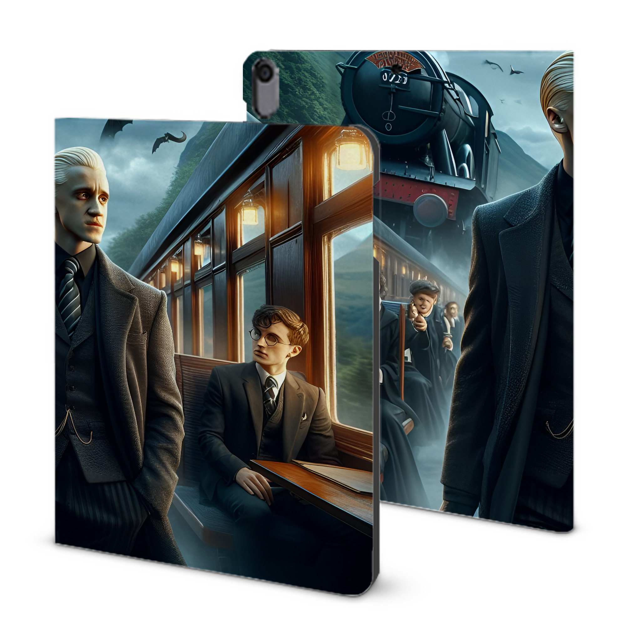 （画像用） Harry Potter ハリー・ポッターシリーズ IPad ケース ブック型 PUレザー TPU 耐衝撃 軽量 薄型 ペン収納なし 全面保護 IPad 各モデル対応
